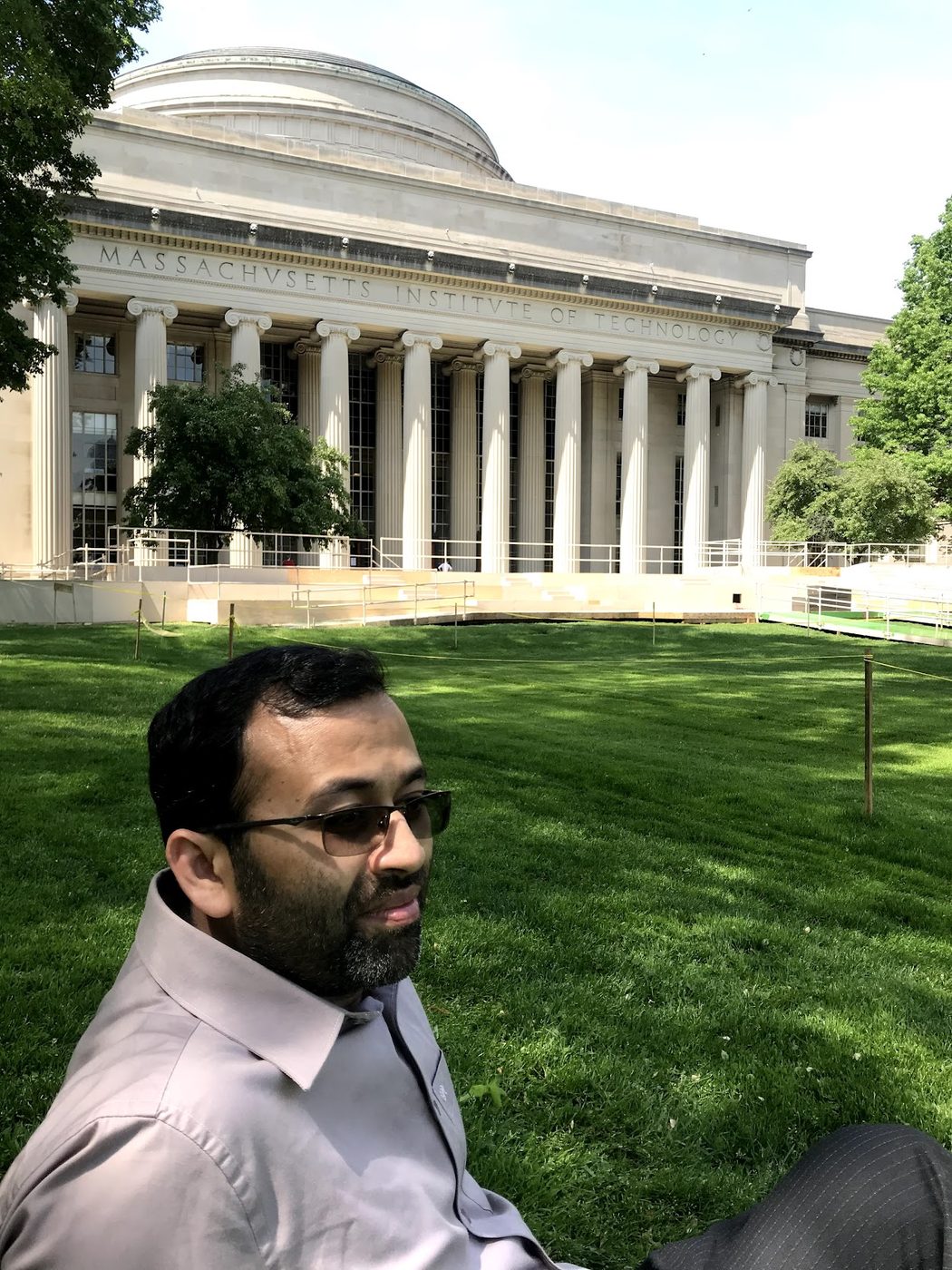 Abul Quasem Al-Amin on the lawn at MIT