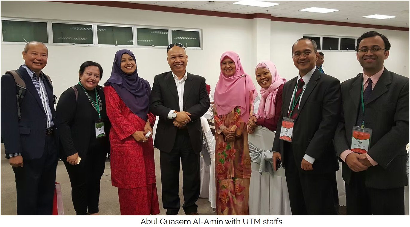Abul Quasem Al-Amin with UTM colleagues